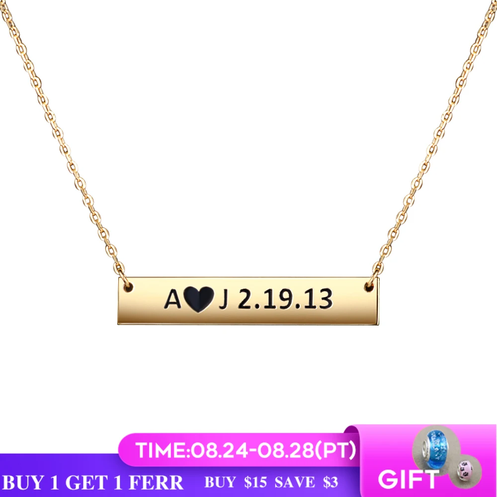 

Strollgirl new 925 Sterling Silver Personalized Jewelry Custom Necklaces Engraved Name Pendant Women's 2020 Valentine's Day Gift