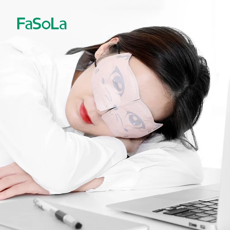 

Fasola Steam Eyeshade Hot Compress Eye Patch Sleep Fever Heating Eye Pad Mitigate Eyestrain Dark Circles Useful Product