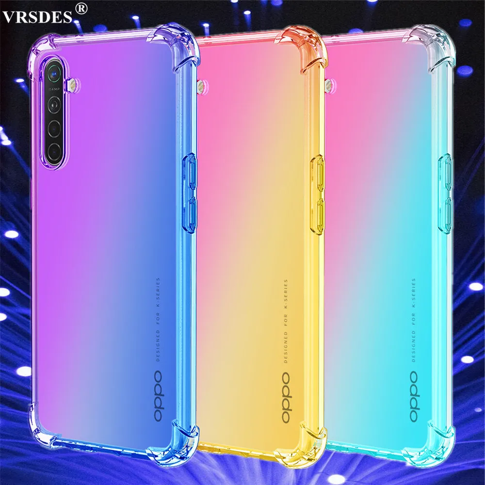 Чехол для OPPO K5 K3 K1 Reno 10x zoom с градиентным цветом задняя крышка Find X2 Pro 3 Ace 2F 2Z 2 Z Capa |