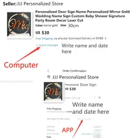 โอ้เด็กป้ายกระจกอะคริลิคทองชื่อป้ายสําหรับ Baby Shower Party Decor,กระจกส่วนบุคคลของขวัญ Babyshower 5