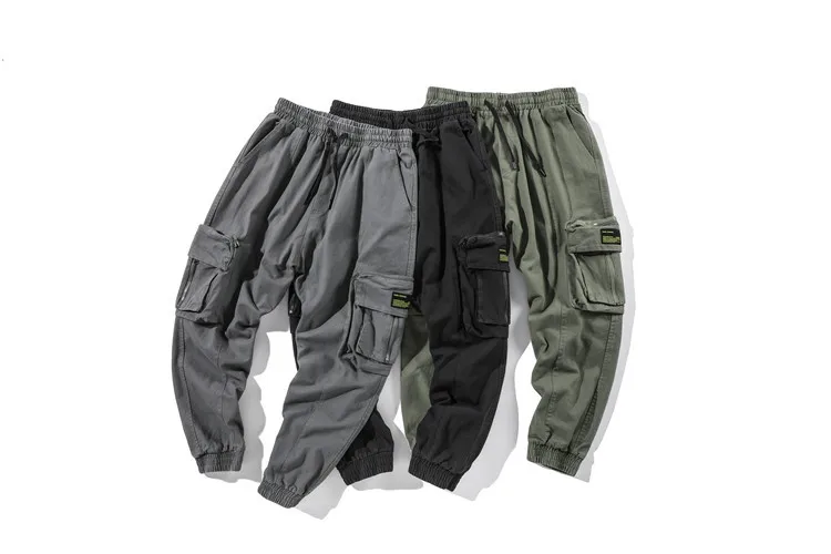 

Wu Navigation Japanese-style Cargo Beam Leg Bib Overall Men's Loose-Fit Autumn Japanese-style Casual Pants Popular Brand Capri H