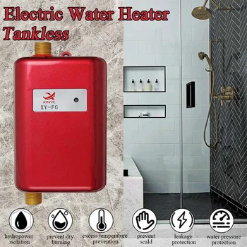 

hot Electric Water Heaters Instantaneous Instant Tankless Kitchen Water Heaters Faucet Temp Display Heating Shower Universally