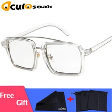 Прозрачные линзы, оправа Ins чистая красная квадратная плоская зеркальная Мода Большая оправа Европа и Америка поперечные солнцезащитные очки