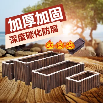

Garden Plant Pot Decorative succulent planter Wooden Preservative Boxes Crates Rectangle Table Flower Pot Gardening Device