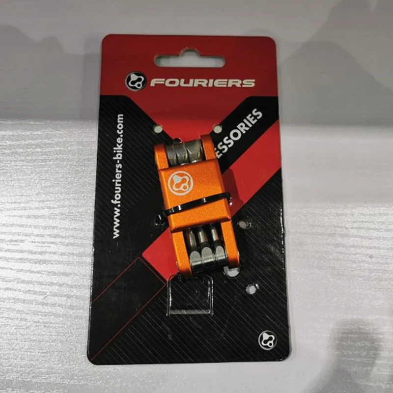 Оранжевый FOURIERS TL-ST042-6P Инструменты для ремонта велосипеда 6 функций набор инструментов для велосипеда портативные многофункциональные запчасти для ремонта - Цвет: Оранжевый