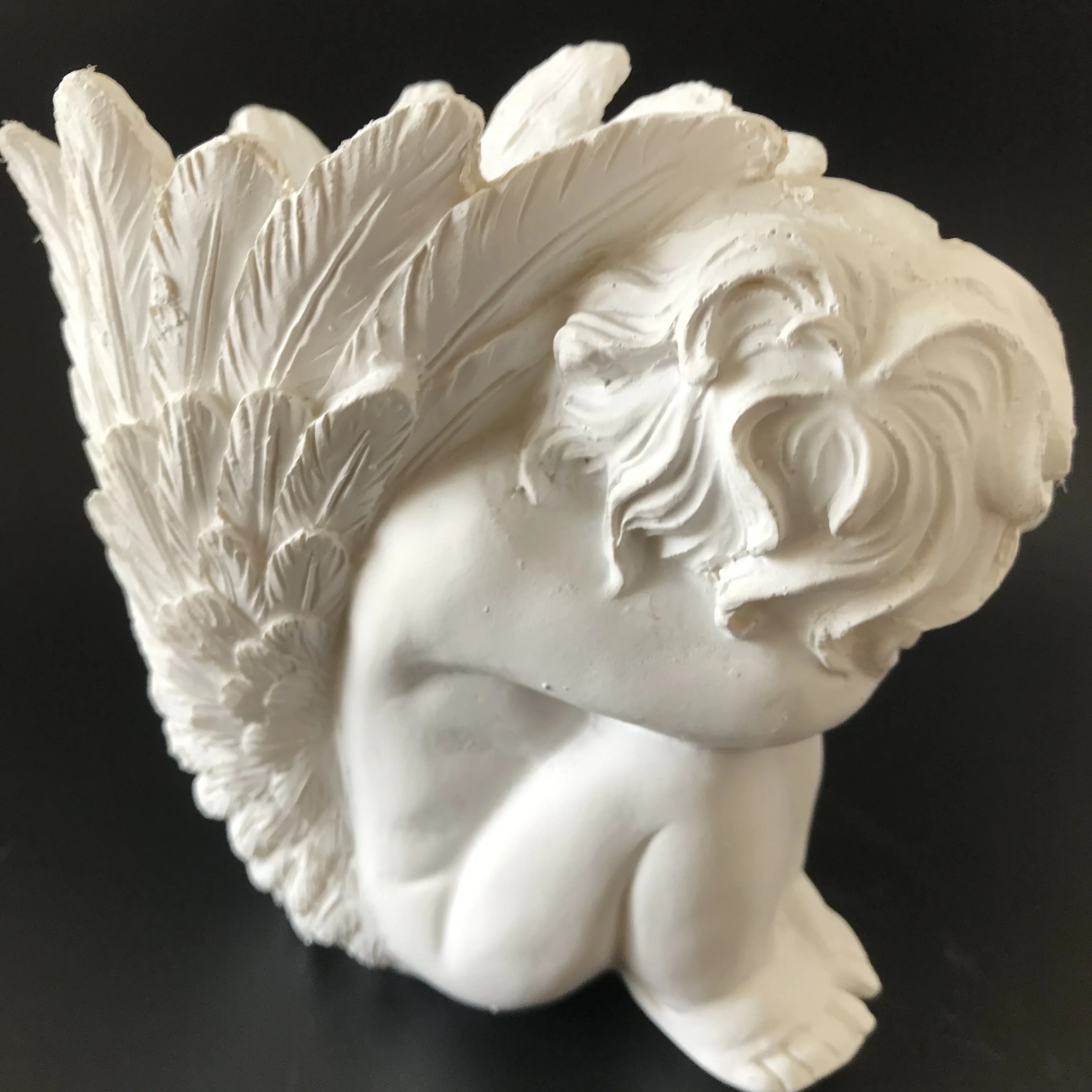 Concrete Angel Statue Vase Planter Silicone Molds For Sale