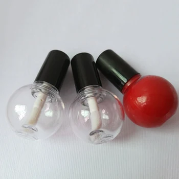 

1 /5 Pieces Cute Light Bulb Shape Empty Lip Gloss Tube Clear Mini Refillable Lip Balm Bottles With Rubber Inserts Make up Tools
