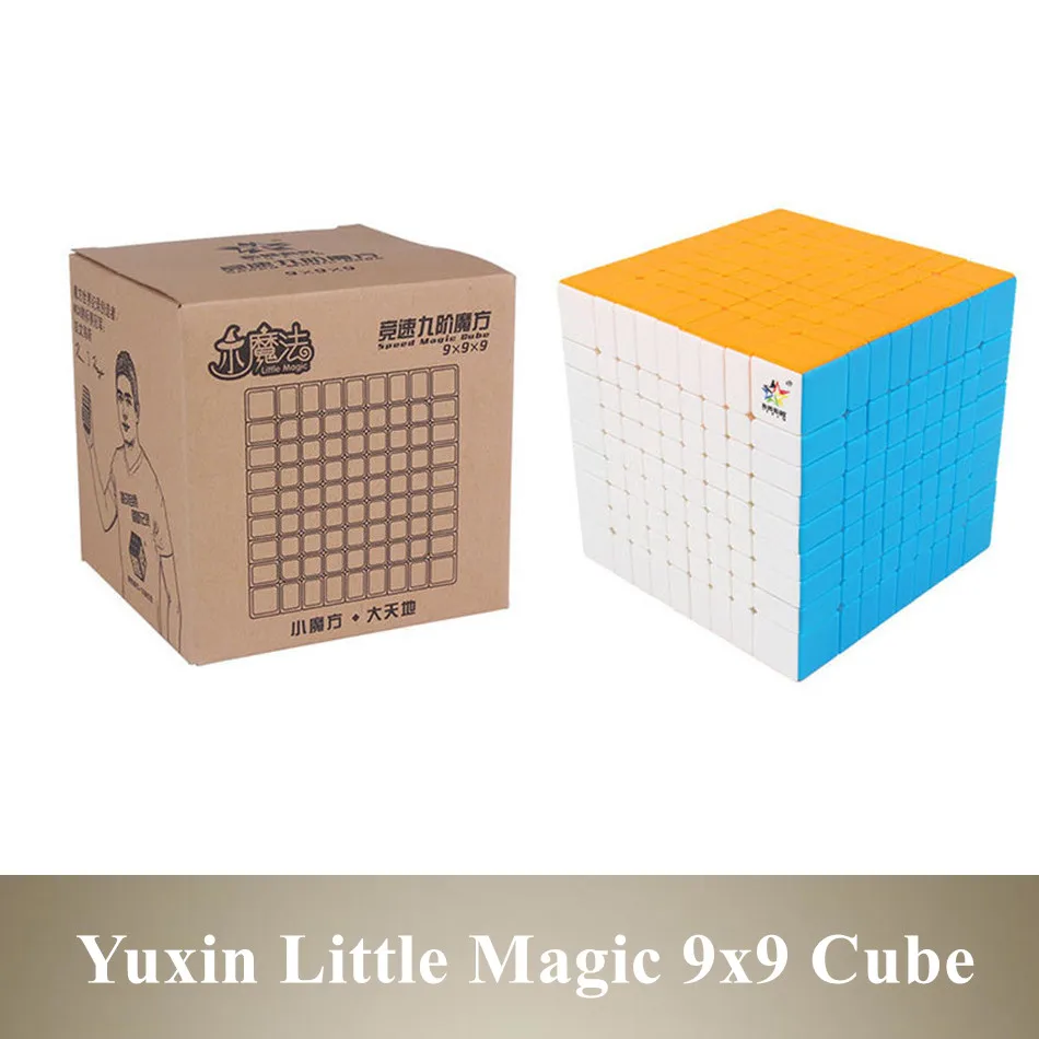 YUXIN Little Magic Professtional Stickerless 9*9*9 Magic Cube Speed Puzzle 9x9 Cube Educational Toys cubo magico 90mm 6