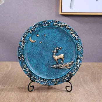 

Nordic resin small dish Background Decoration Displayrestaurant living room decoration plate wall hanging plate Wedding Gift