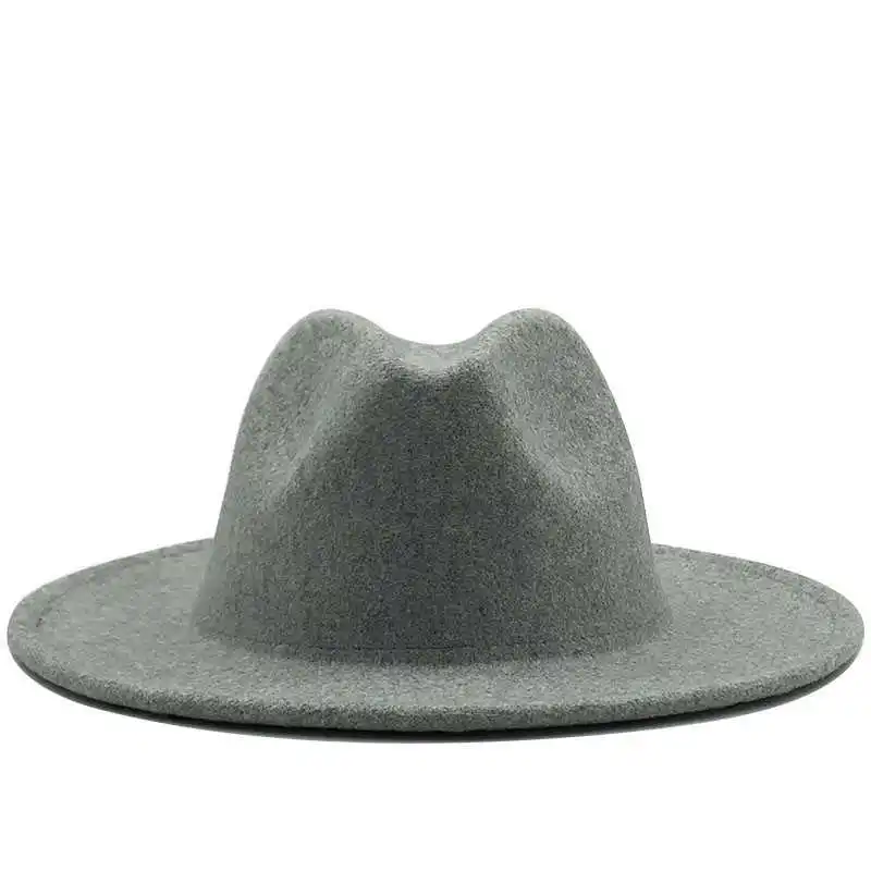 

High Quality Fashion Woolen Winter Vintage Women Fedora Caps Female Felt Hats Summer Spring Wool Felt Top Jazz Hat