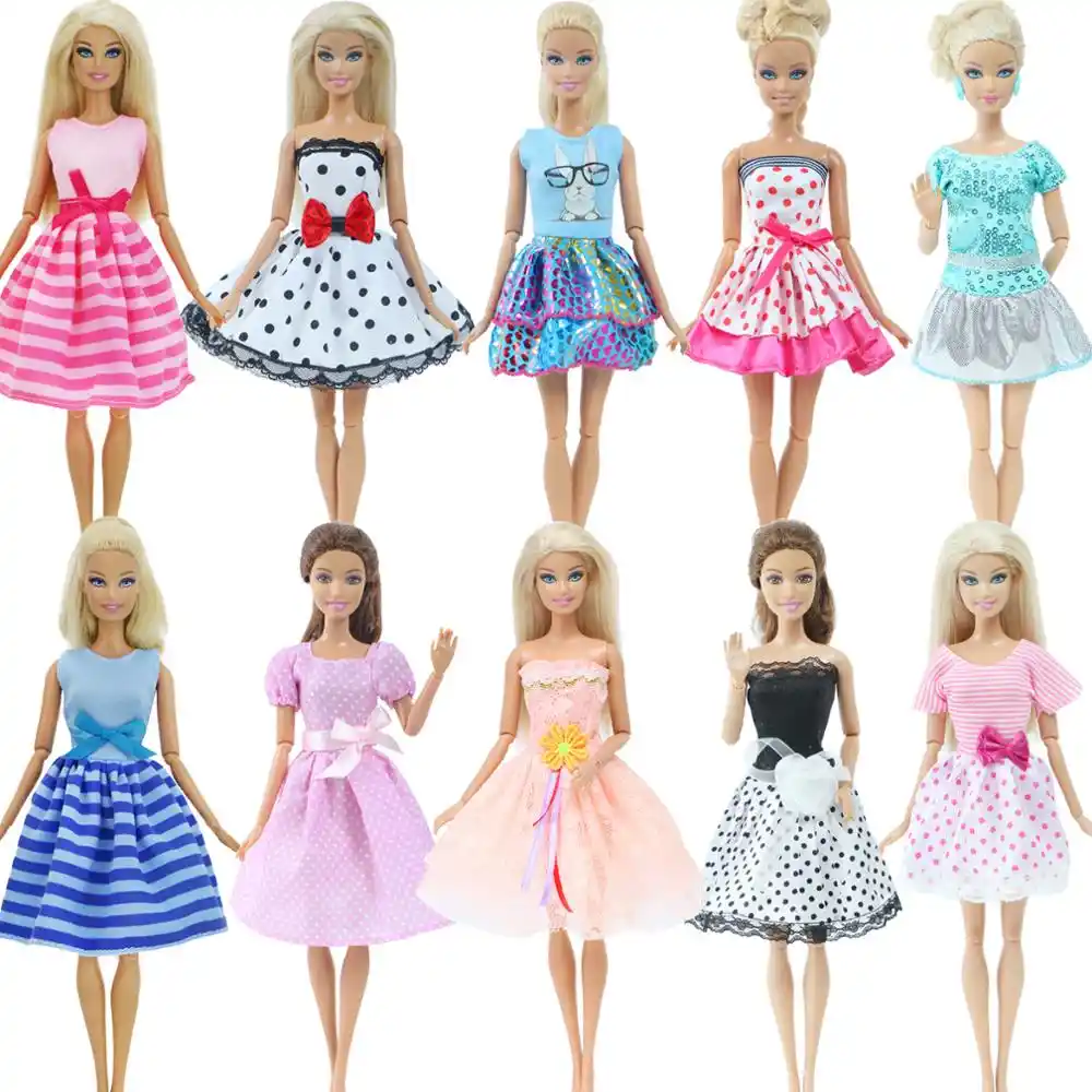 1x Lovely Summer Mini Dress Doll Skirt 
