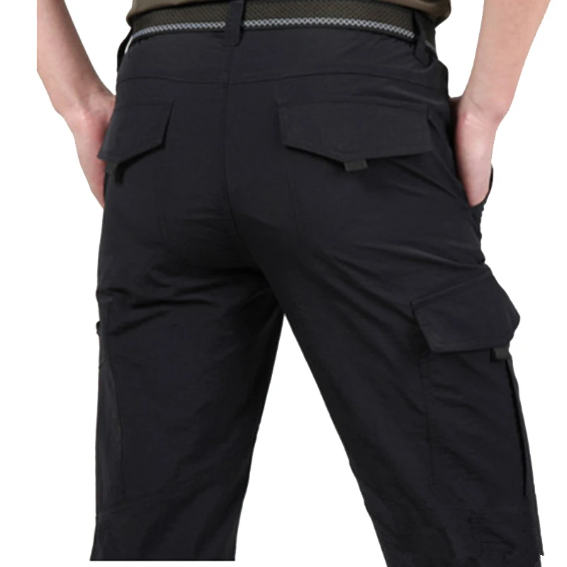 Men's Army Military Cargo Pants Summer Spring Casual Waterproof Breathable Quick Dry Thin Trousers Joggers Tactical Work Pants 4