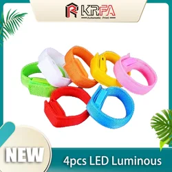 4pcs Equestrian Supply LED Luminous Horse Leg Straps Horse Riding Safety Warning Belts Night Visible Horses Legging Decoration