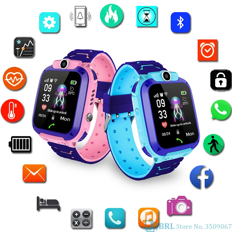 

LBS + GPS Watch Children Watches Kids For Girls Boys Wrist Watch Digital Led Electronic Wristwatch Child SIM Card Phone Clock