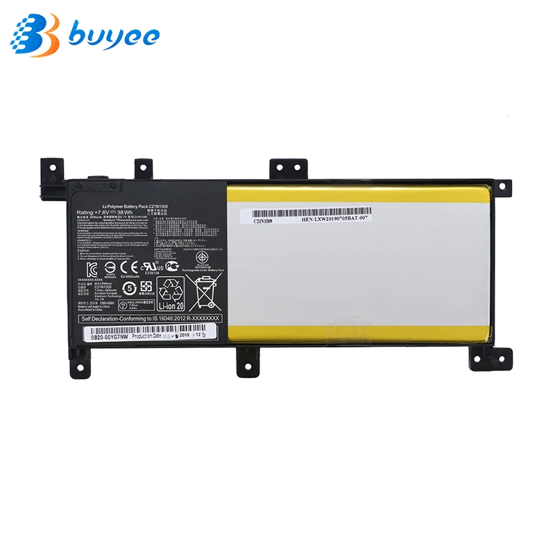 Оригинальная батарея для ASUS R558UA R558UQ R558UR X556UA X556UB X556UF X556UJ X556UQ X556UR X556UV F556UA F556UV C21N1509 38WH