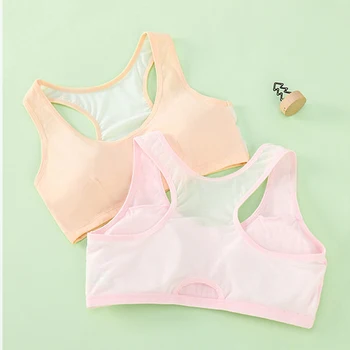 

NANJIREN Young Girl Training Bra 9-18 Years Breast Care Cotton Bra Teens Teenage Underwear Comfortable Summer Students Vest Bra