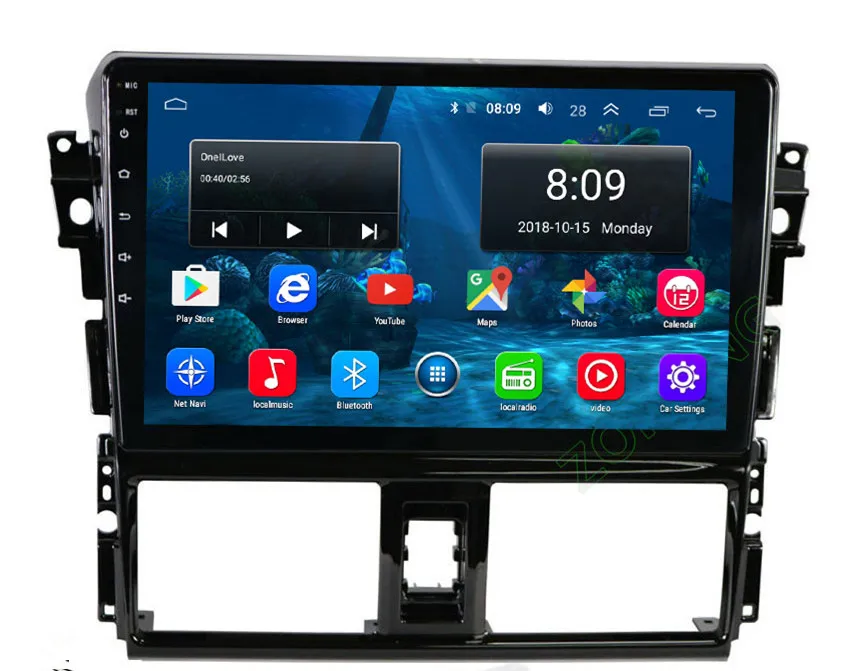 2.5D 10," 4G 2+ 32Gb Android 9,0 Автомобильный мультимедийный dvd-плеер для Toyota Vios Yaris 2013 автомобильный радиоприемник с навигацией GPS