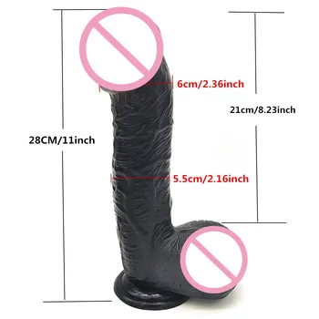 Black Giant Realistic Dildo with Strong Suction Cup Super Huge Dildos Big Glans Artificial Penis 6cm Thick Dick Adult Sex Toys 1
