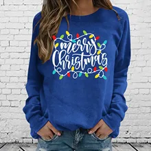 

Printing Sweatshirts Women Loose Christmas Long Sleeve Shirts 2021 Winter Oversize Sweatshirts Pullover Sweatshirt Tops Свитшот