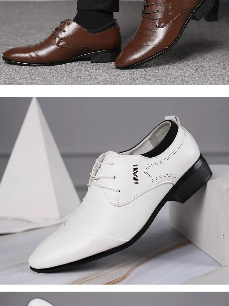 Новейшая модель; Мужские модельные туфли из спилка с острым носком в британском стиле; деловые свадебные туфли-оксфорды; официальная обувь для мужчин; 48