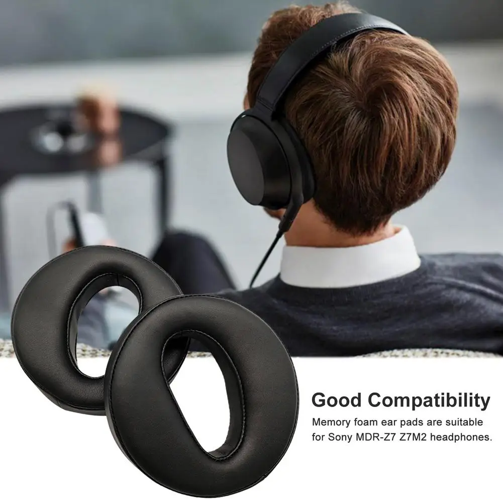 Ear Pads Cushions For Sony MDR Z7 Z7M2 Headphone Earpads Replacement  Headset Ear Pad High Protein Leather Memory Foam Cushions|Earphones \u0026  Headphones| - AliExpress