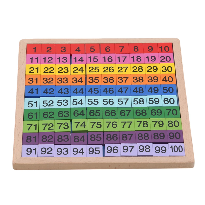 Board Math 1 bis 100 aufeinanderfolgende 1Set Holz Montessori Hundert... 