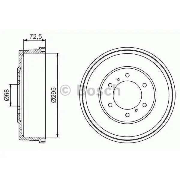 Барабан тормозной задн NISSAN: NAVARA 04-, NP300 08 AP 7D0672