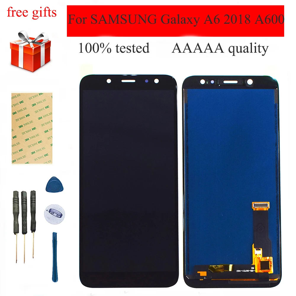 Для SAMSUNG Galaxy A6 A600 lcd A600F A600FN ЖК-дисплей монитор+ сенсорный экран дигитайзер Датчик в сборе