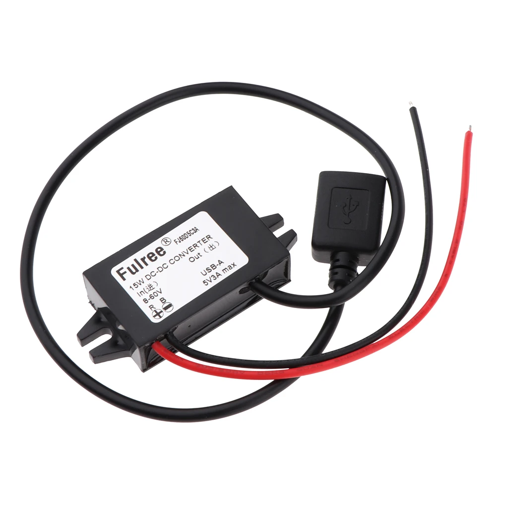 8-60V To 5V USB DC-DC Step Down Voltage Converter Car Power Regulator