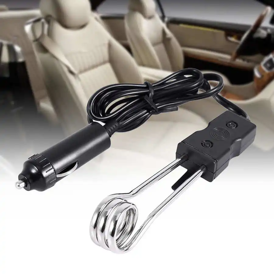 Immersion Heater Portable Instant Hot Water Heaters 12V/24V Mini Electric Car Water Heater Coffee Immersion Travel