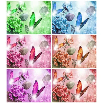 

HUACAN Full Square Diamond Painting Animal 5D DIY Diamonds Embroidery Butterfly Art Kits Home Decoration