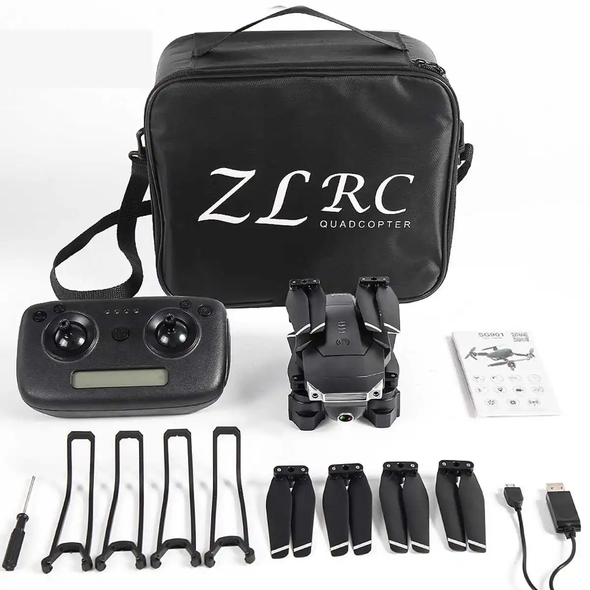 1 battery 1080P Bag SG901 Camera mini Drone 4K HD Dual Camera Drones Follow Me Quadcopter FPV Professional GPS Long Battery Life dron toys - Цвет: 1 battery 1080P Bag