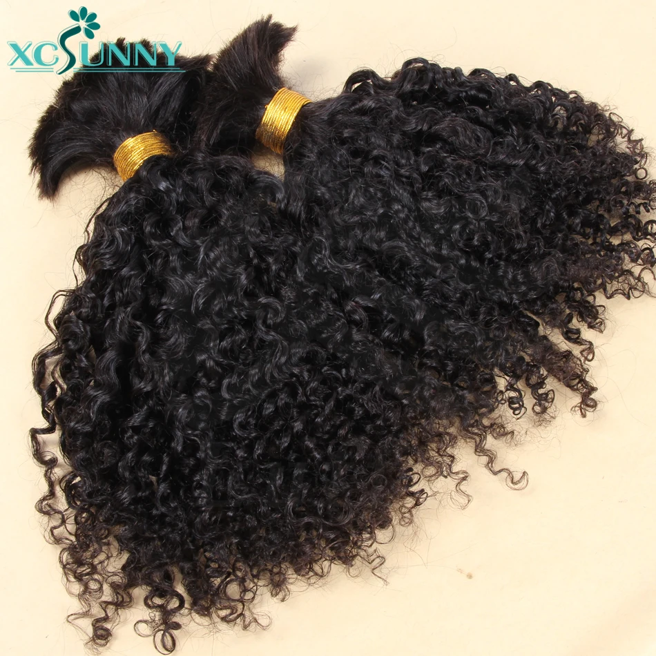 Афро кудрявые волосы человеческие для косичек не уток Remy бразильские плетеные