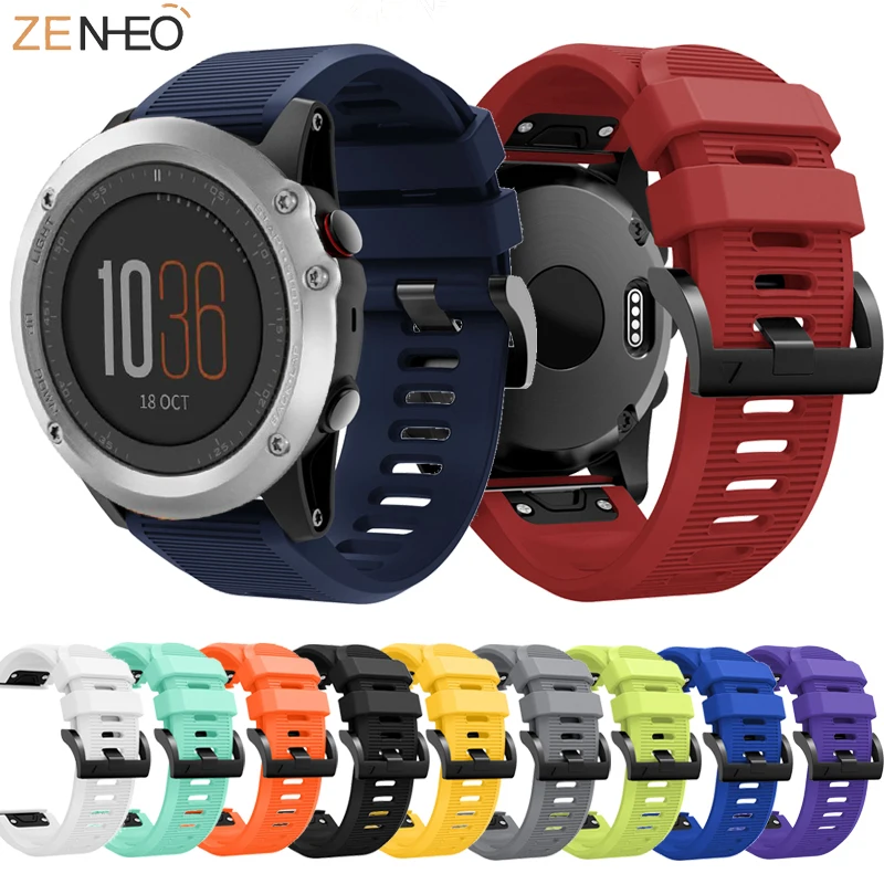 Ремешок силиконовый для смарт часов Garmin Fenix 6X/6X Pro/ 5X/5X Plus/ Fenix3 3HR /3 Sapphire 26 мм|Ремешки