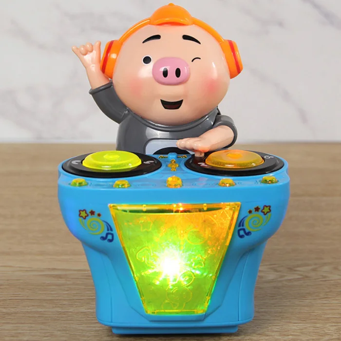 DJ музыка Электрическая свинья игрушки электрические музыкальные игрушки Музыка Танцы Свинья с красочными мигающими огнями горячая распродажа
