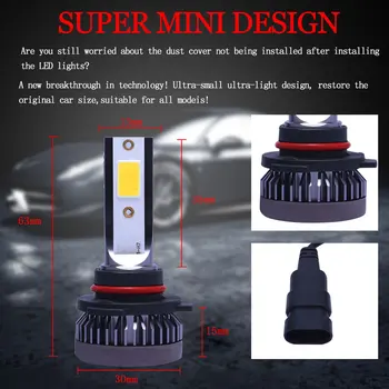 

Universal Car Headlight 3000K H7 H4 H11 Light Bulbs Auto LED Fog Light Super Bright 2PCS LED Headlight
