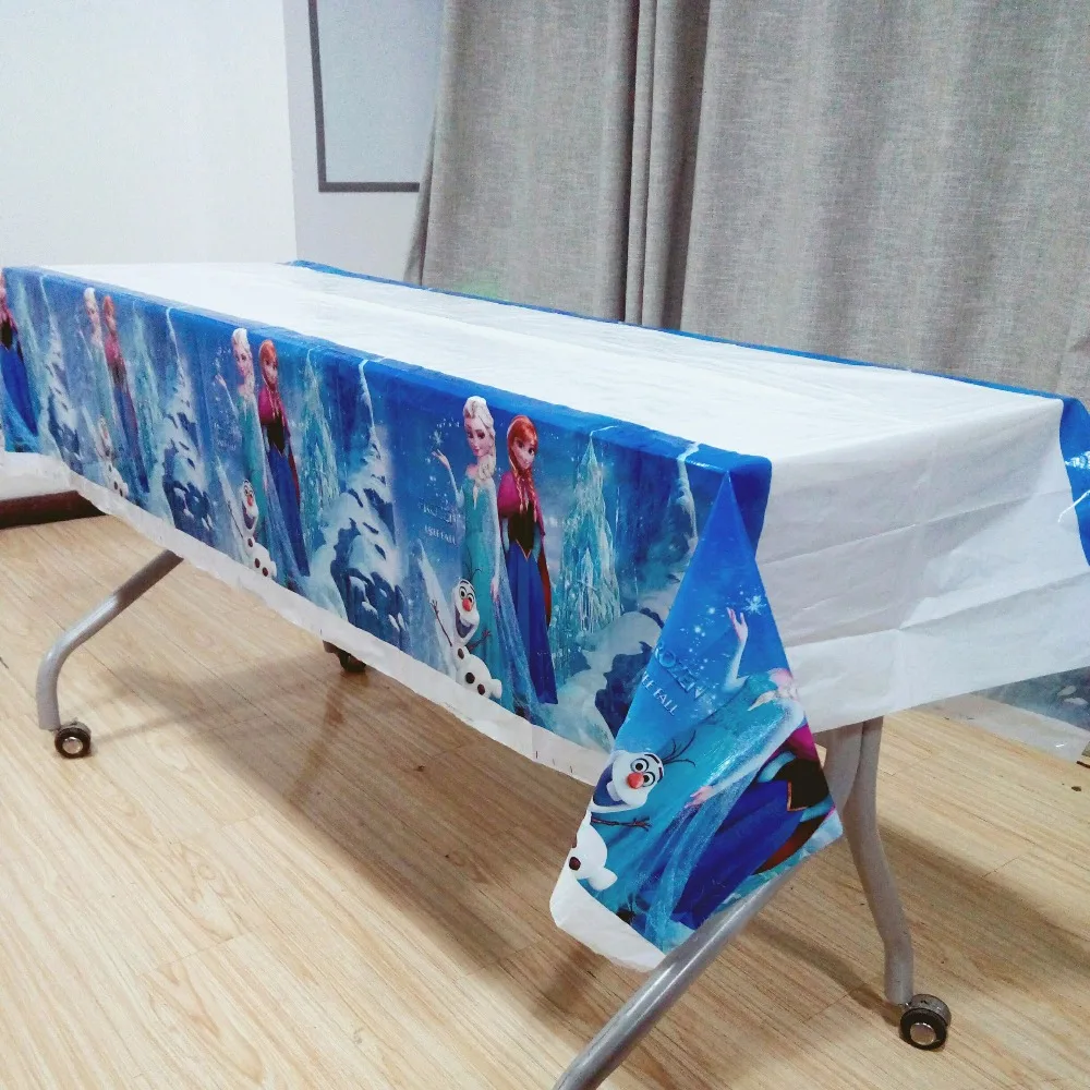108*180cm Elsa and Anna Babyshower Party Table Cloth Birthday Decoration Disposal Kids Favor Supplies Set | Дом и сад