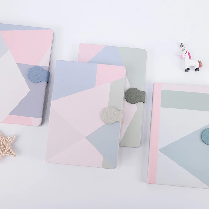 

2021 New Arrival Cute Simple Notebook Diary Notepad Business Portable Magnetic Buckle Hand Ledger Students Stationery Supplies