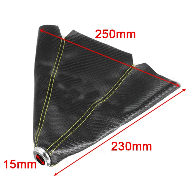 Universal Carbon Fiber Leather Manual Gear Shift Knob Gaiter Automatic Car Styling Shifter Boot Cover Black/Red/Blue/Yellow Line