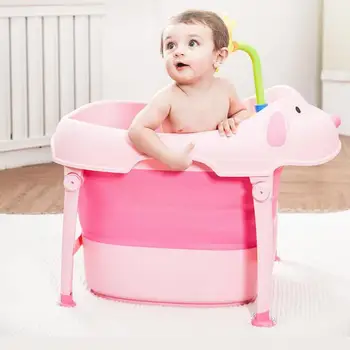 

Net Red Folding Bath Barrel For Children Baby Swimming Baby Bath Barrel For Children