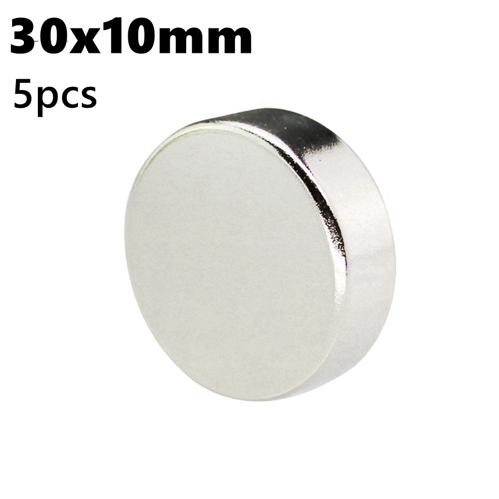 

Neodymium Magnets Magnetic Sheets 5pcs Disc 30mm X 10mm Super Powerful Round Ndfeb Rare Earth 30*10 N35 Iman Neodimyum Magnet