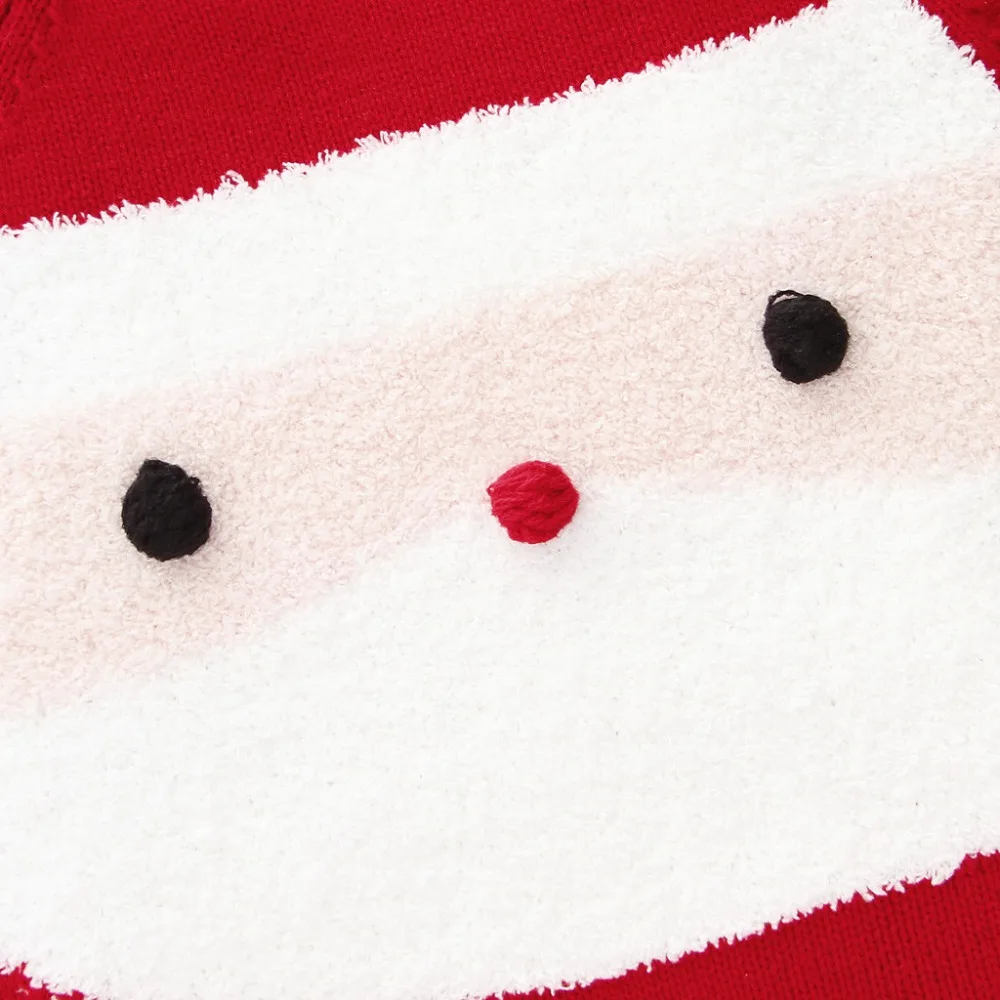 Рождественский комбинезон; одежда для маленьких мальчиков и девочек; теплый свитер для новорожденных; Плюшевый комбинезон с изображением Санта-Клауса; Рождественский Вязаный комбинезон; Новинка года