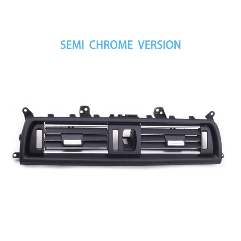 Передняя консоль автомобиля центральный кондиционер вентиляционная решетка для BMW 5 серии F10 F11 F18 520i 523i 525i 528i 535i - Название цвета: Semi Chrome