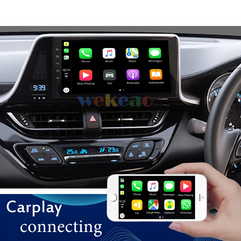 Wekeao сенсорный экран 9 ''Android 9,0 автомобильный Радио gps навигация для Toyota CHR DVD Автомобильный плеер