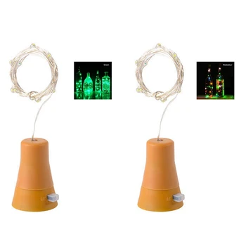 

Promotion! 2Pcs Solar 2M LED Cork Shaped 20 LED Night Fairy String Light Kork Solarbetrieben Licht Wine Bottle Lamp Party Celebr
