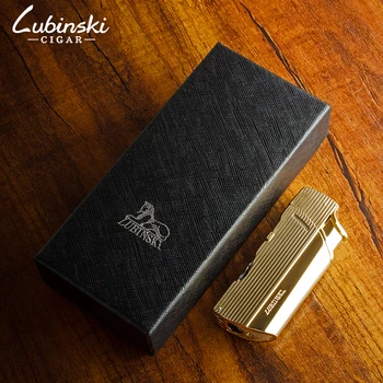 

LUBINSKI Cigar Tobacco Lighter 2 Torch Jet Flame Cigarette Lighter Windproof Refillable W/Punch Tobacco Tamper Pipe