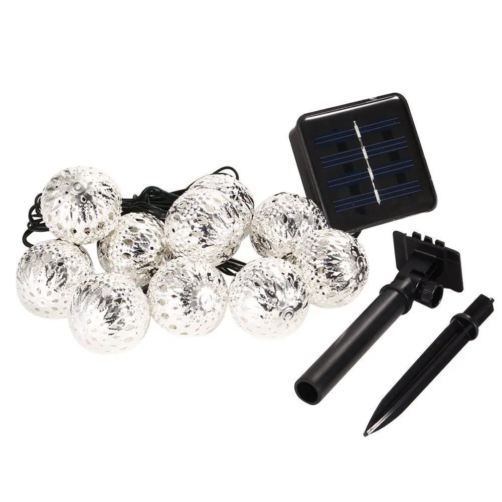 Guirlande Lumineuse 6x2m 20LED - Piles Incluses, étanche IP65, Blanc Chaud, Pour Intérieur/extérieur