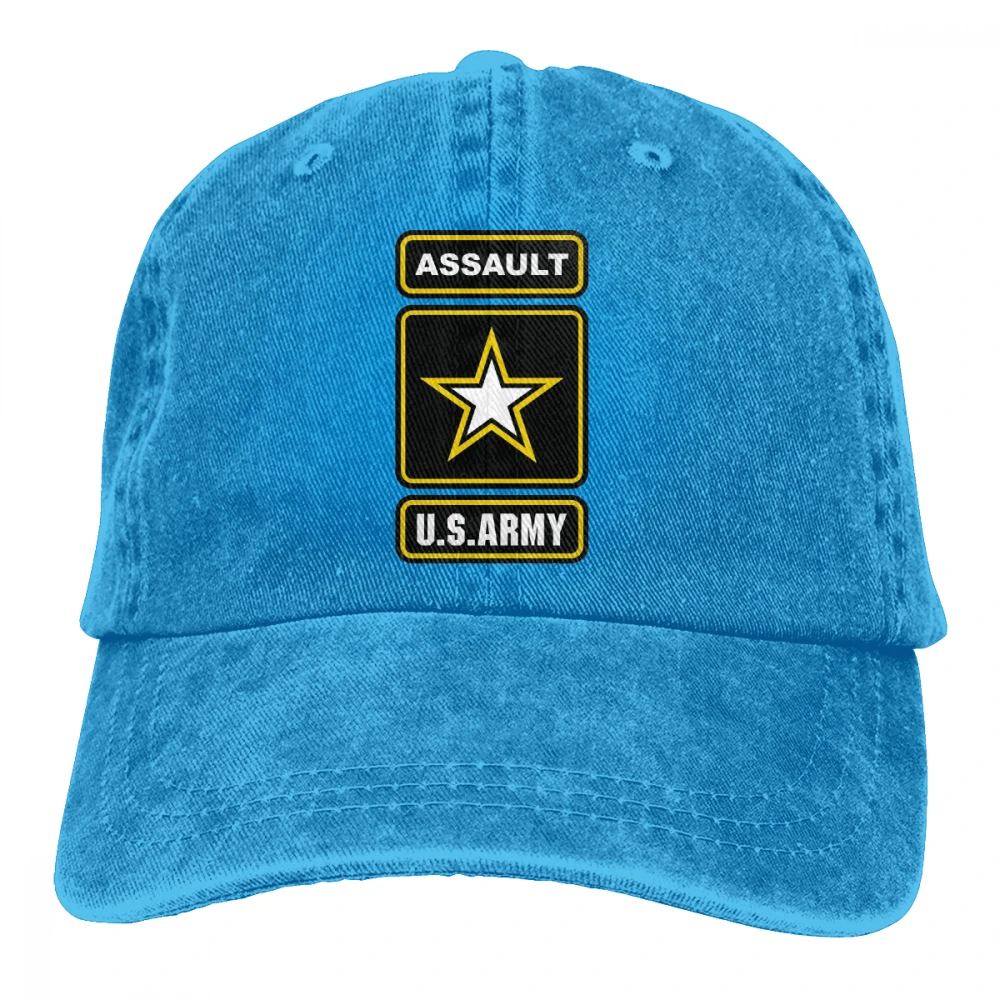 Американский армейский штурмовой Casquette черный унисекс Мужские Женские джинсовые бейсболка с ремешком кепки Регулируемый Гольф папа шляпа