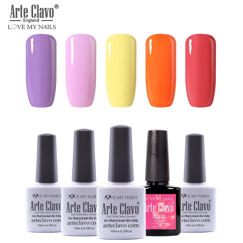 10ml-zh14 E Clavo 3 шт./компл. Гель-лак набор для ManicureSemi постоянного лаки для ногтей замочить от УФ-светодиодный ногти гель лак для ногтей маникюр - Цвет: 10ml-zh14