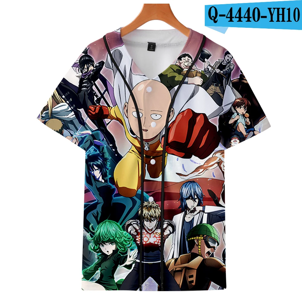 One Punch Man сезон 2 3D принт летние бейсбольные рубашки модные с коротким рукавом Повседневная Популярная уличная одежда косплей - Цвет: Зеленый